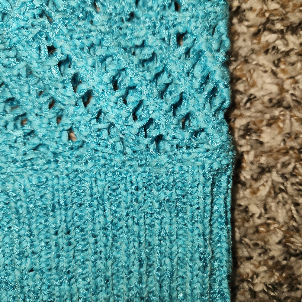 Chico Brand Turquoise Knit Sweater for Women SIZE 2 - Picture 10 of 13